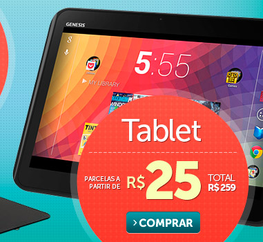 Tablet Android parcelas a partir de R$ 25